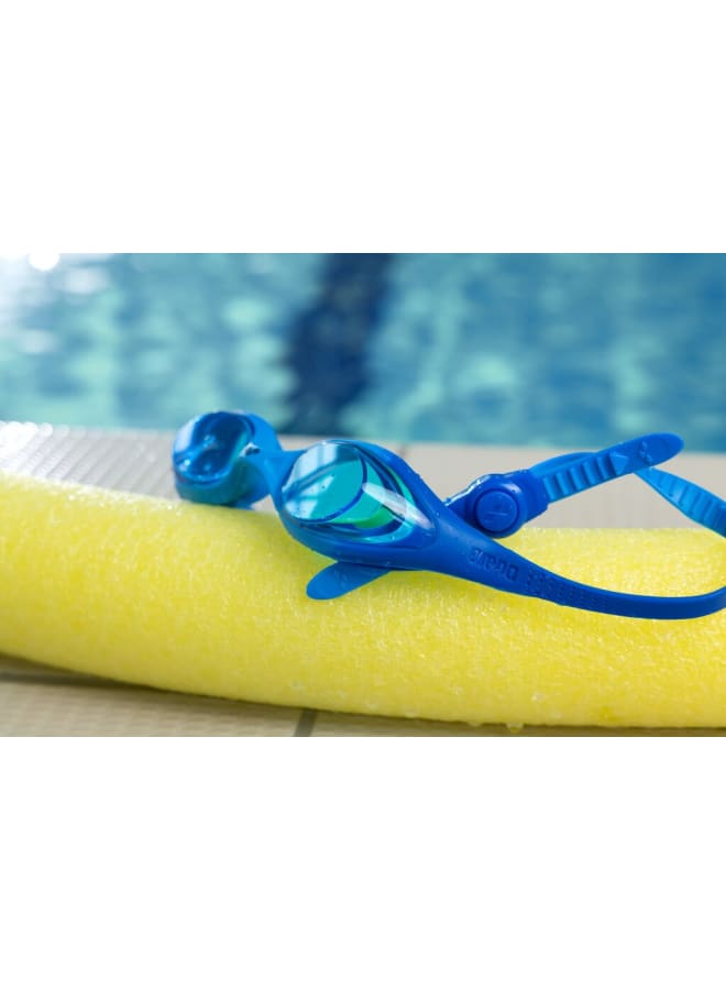 arena Spider Jr Blue-Lightblue-Blue Goggles, Training, Pool, Equipment, Uni Junior - Kids Training Swim Goggles with Soft Silicone Seals - Image 1